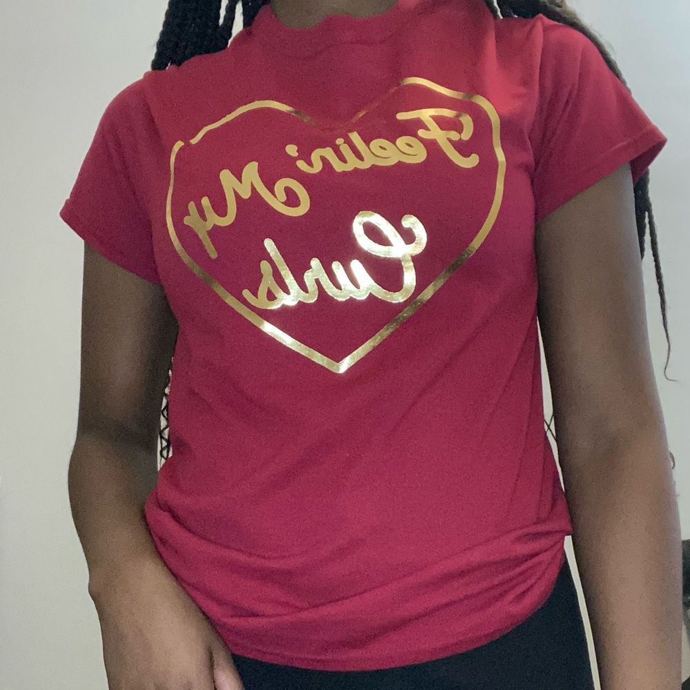 Fifth Sun Feelin' My Curls" Heart Tee, Girl's NWT Size Small
